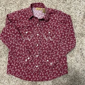 Wrangler brand girls western shirt